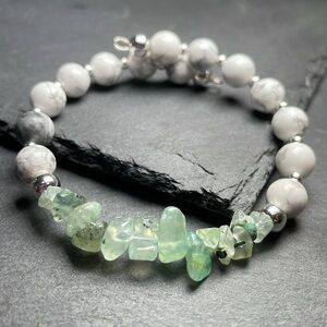Artisan Natural Crystal Gemstone And Bangle Bracelet Cuff